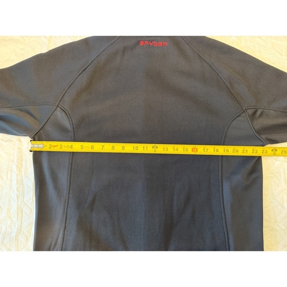Spyder Performance Jacket XL Black Red Full Zip Fleece Lined Waffle Knit - Picture 4 of 6